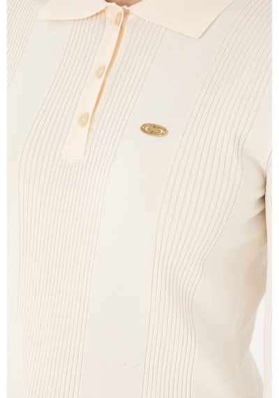 U.S. Polo Assn. Kadın Krem Polo Yaka Kazak 50297087-VR071