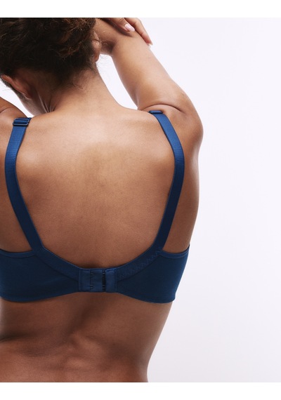 Marks & Spencer İşleme Detaylı Pamuklu Toparlayıcı Sütyen T33008020A Mavi