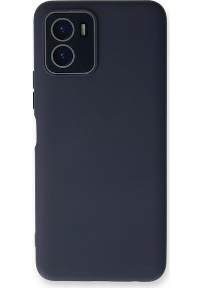Cosmotex Newface Vivo Y15s Kılıf Lansman Glass Kapak - Lacivert