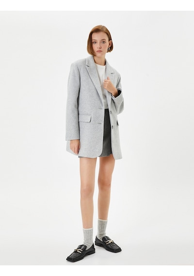Koton Blazer Ceket Düğmeli Kapaklı Cepli Gri Melanj 4wak00093ew 4WAK00093EWGRM Gri Melanj Koton Blazer Ceket Düğmeli Kapaklı Cepli Gri Melanj 4wak00093ew 4WAK00093EWGRM Gri Melanj