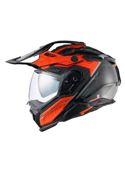 Nexx X.wed 3 Furka Karbon Enduro Motosiklet Kaskı Turuncu-gri