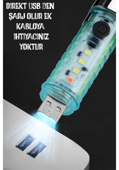Çakarlı Ledli Şarjlı 9 Uv Işıklı Sos Acil Durum Anahtarlık Mini El Feneri 130 Lümen 3w 47740 Şeffaf Çakarlı Ledli Şarjlı 9 Uv Işıklı Sos Acil Durum Anahtarlık Mini El Feneri 130 Lümen 3w 47740 Şeffaf