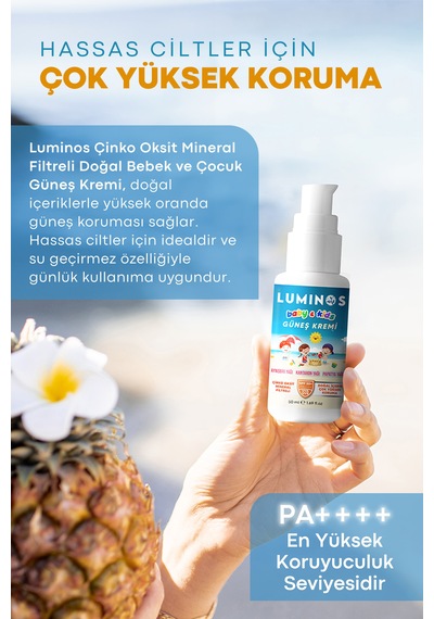 Luminos Baby & Kids Spf 50+ Doğal Güneş Kremi