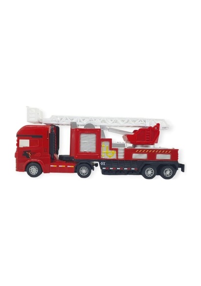 Metal İtfaiye Arabası - Düz Merdivenli 26cm - 706-45 Siyah