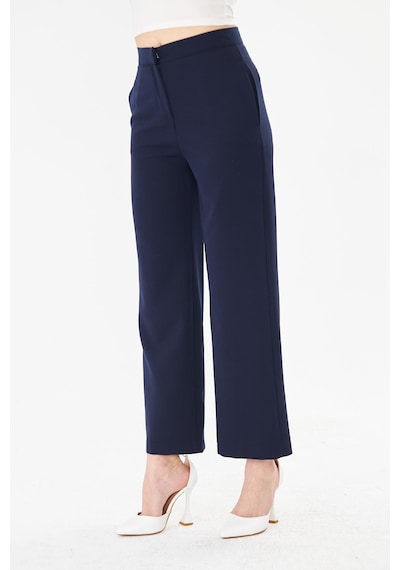 Sortie Collection Yüksek Bel Bol Paça Pantolon Lacivert