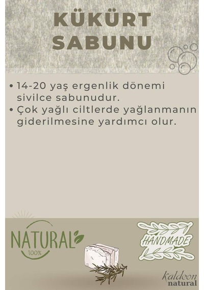 Kükürt Sabunu El Yapımı Doğal 120 G