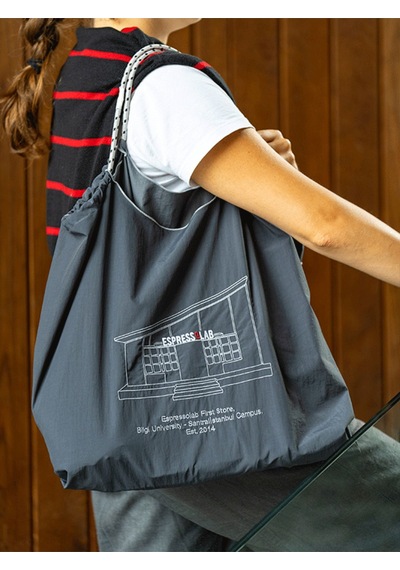 Espressolab Santral İstanbul Nakışlı Shopper Çanta Antrasit