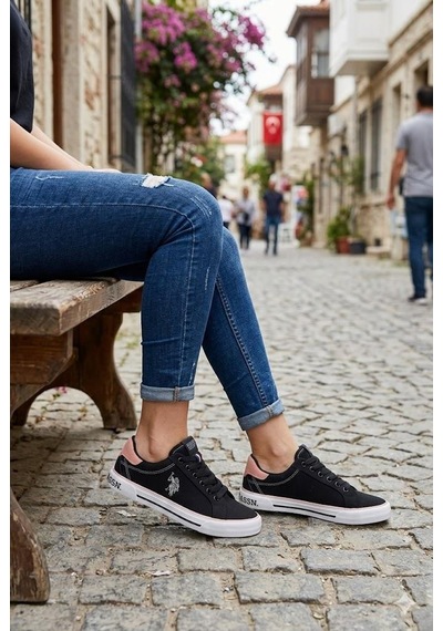 U.s. Polo Assn. Rachel 6fx Keten Orijinal Ürün Sneaker Kadın Ayakkabı Siyah