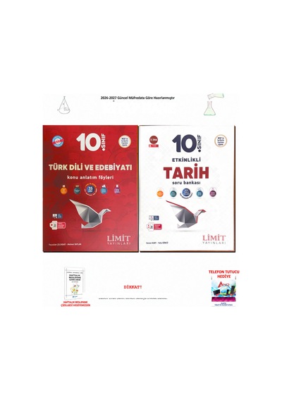 Limit 10. Sınıf Edebiyat Konu Anlatım Tarih 2 Kitap Seti