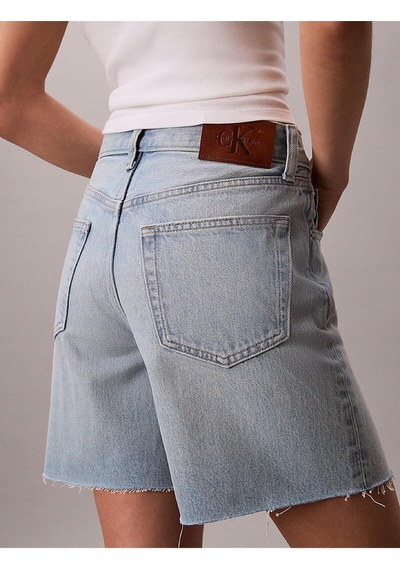 Calvin Klein Kadın 90's Washed Luther Şort-13865 Mavi