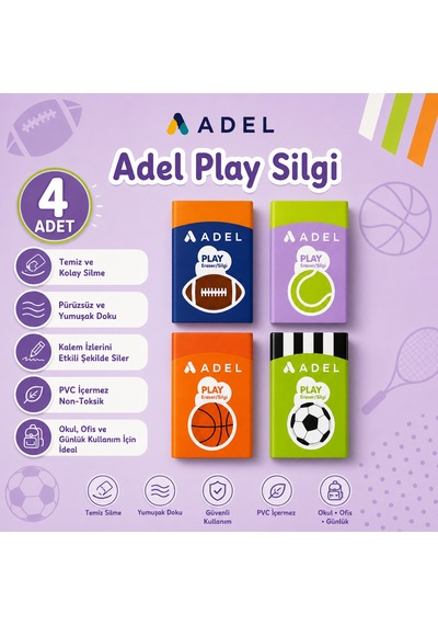 Adel Play Silgi 4 Adet