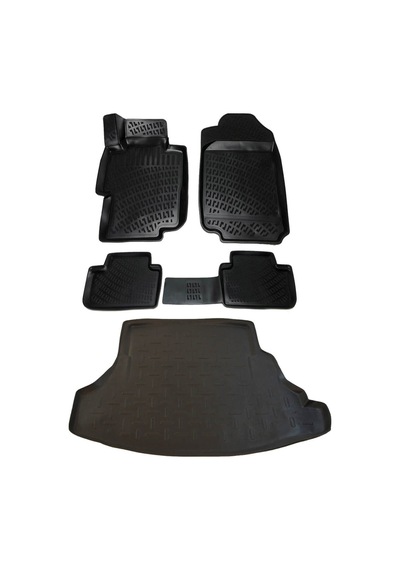 Honda Accord Sedan 2003-2008 Havuzlu Paspas ve Bagaj Seti Bizymo Siyah