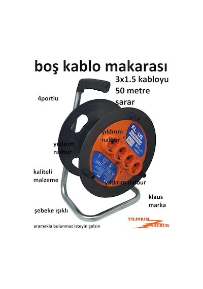 Boş Makara Kablo Boş Kablo Sarma Makarası Klaus Seyyar