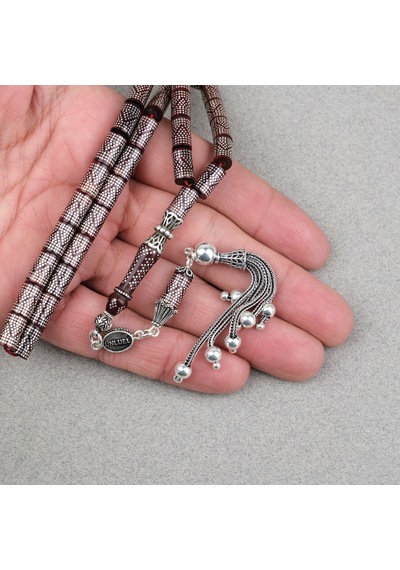 Kuka 925ayar Gümüş Çakım Ve Püskül Kesme Kesim 6x10mm Tesbih 29763971
