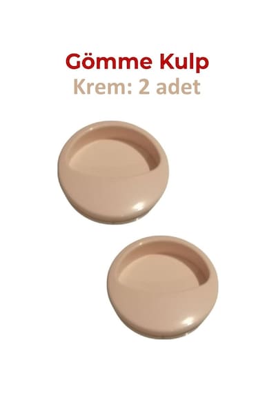 Adilon Gömme Kulp, 50 mm, Krem (2 Adet)