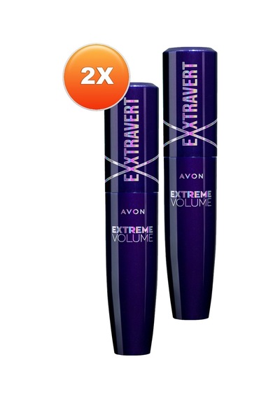 Avon Exxtravert Ekstra Hacim Veren Maskara 9 ML Blackest Black 2'li