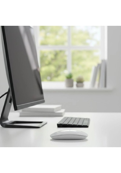 Durukar Beyaz Renkli Ergonomik Sessiz Kablosuz Mouse Usb Alıcılı, Ofis Ve Oyun İçin Konforlu Bilg