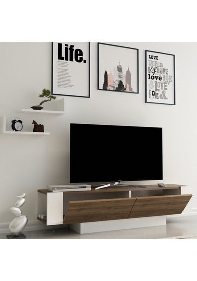 Tv Ünitesi Londra Ceviz Beyaz 150 Cm