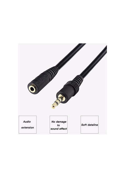 Yeni 3.5 Mm Kulaklık Ekleme Uzatma Kablosu Dişi Erkek 10 Metre Stereo Kulaklık Erkek Kadın Kaliteli