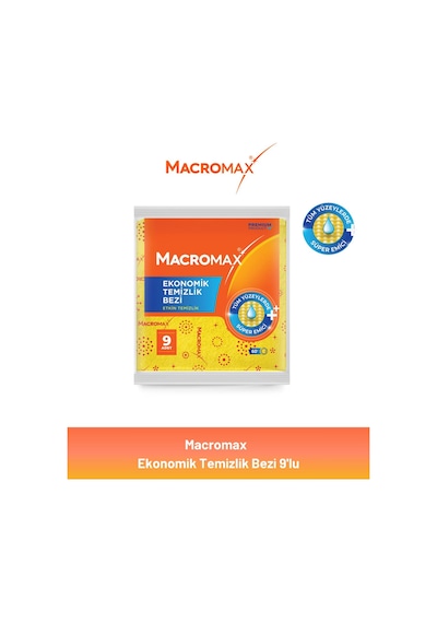 Macromax Ekonomik Temizlik Bezi 9'lu