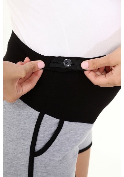 Luvmabelly Myra8521 - Gri Hamile Spor Şortu-gri