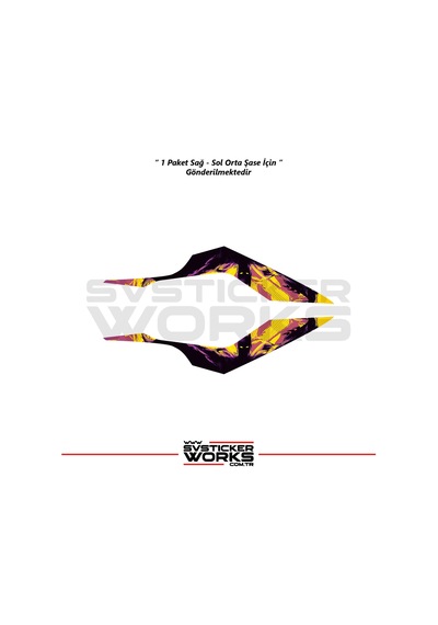 Cfmoto 250sr Orta Şase Kaplama Batman Desen Sticker Diğer