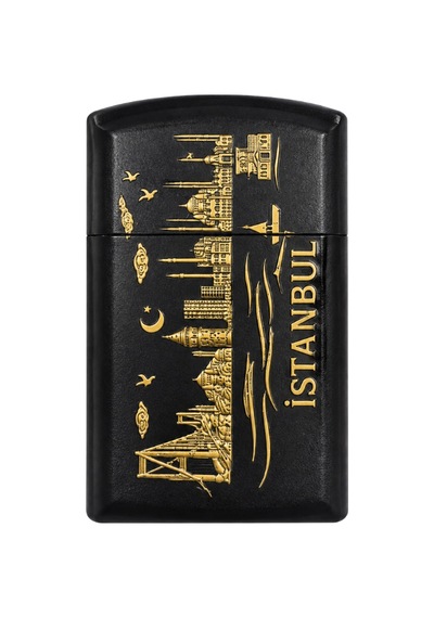Hunter Soft Flame Bosphorus Design Siyah Çakmak Ack039