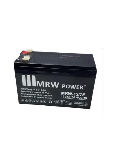 Mervesan 12volt 7amper Akü Siyah