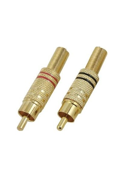 Electroon Rca Erkek Tos Jak Fiş Metal - 10Adet