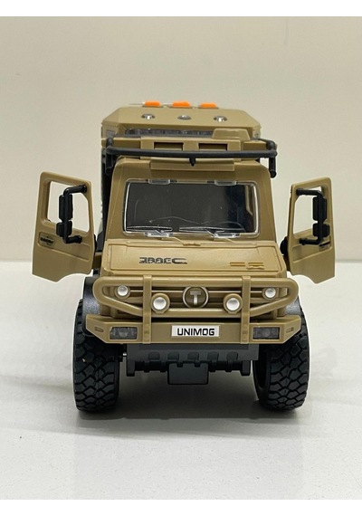 Scowetto Sürtmeli Işıklı Müzikli Off Road Karavan Açılabilir Kapılar 18 Cm Müzikli Of Road Karavan - Bej