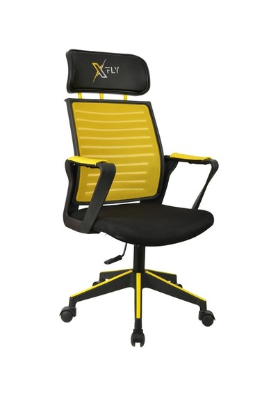 Xfly Plastik Ayaklı Oyuncu Koltuğu - Sarı File - 2395D0551