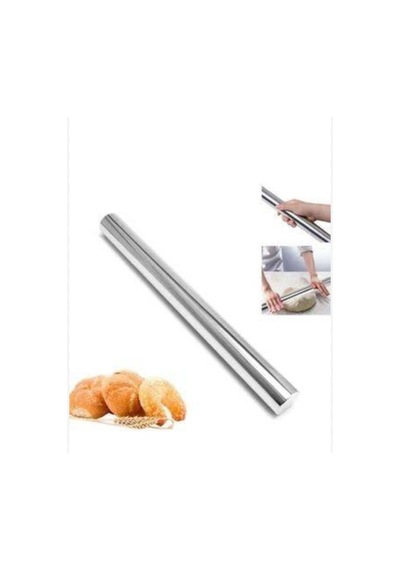 1adet 60cm Masterchef Alüminyum Paslanmaz Metal Oklava Seti Hamur Açma Aparatı Sofra Mutfak Metal