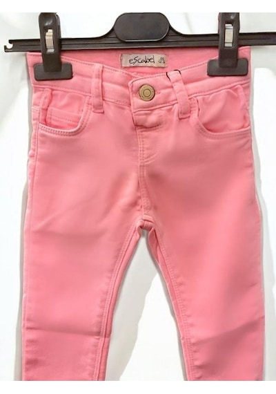 Escabel Kız Bebek Pamuklu Lycralı Pantolon-14318 Pembe