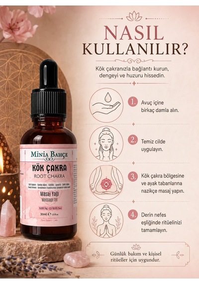 Minia Bahçe Kök Çakra Masaj Yağı 30 ML