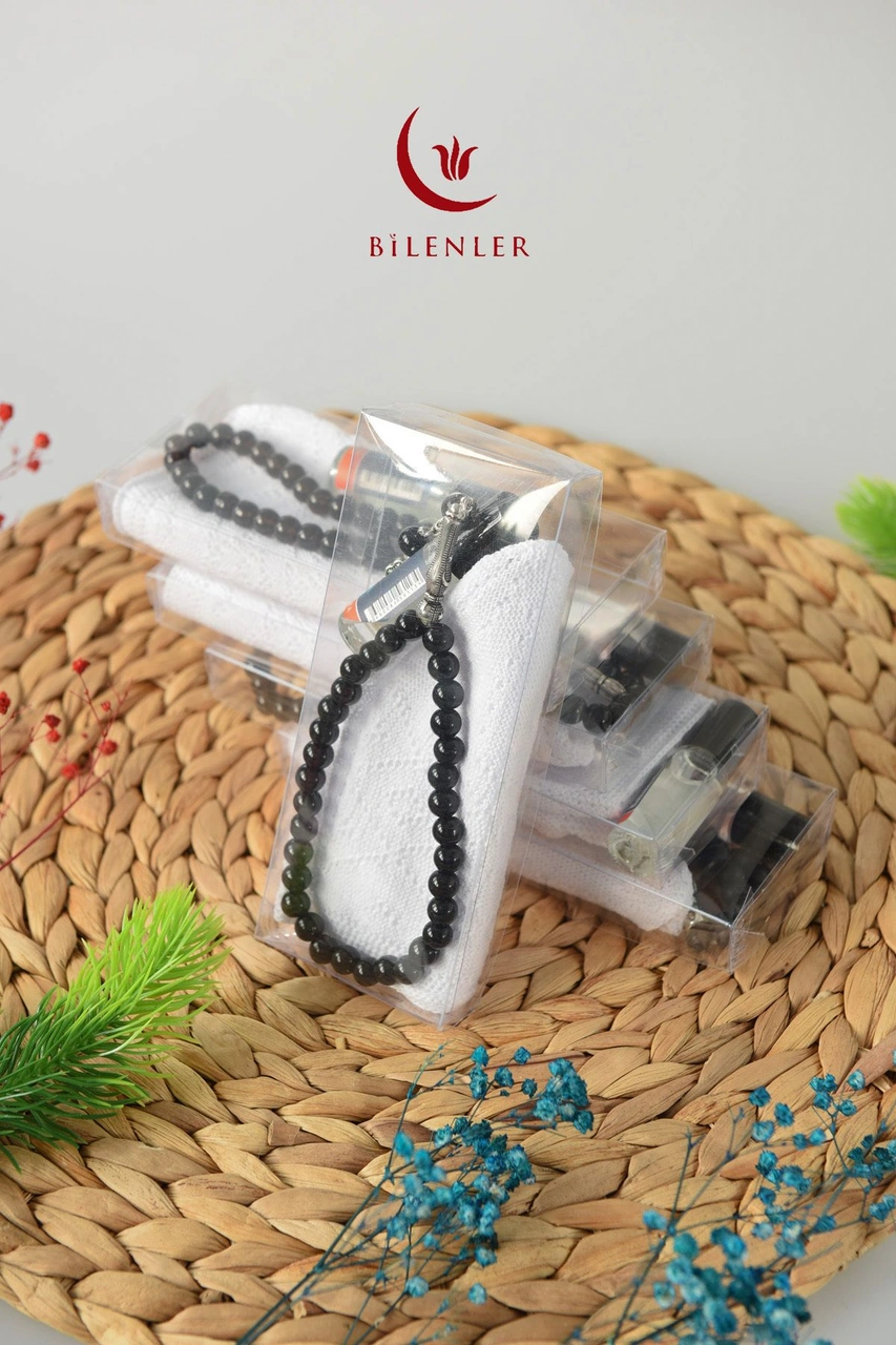 Erkekler İçin Takke-tesbih-esans 1 Adet Beyaz