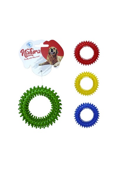 Natura 10 CM Dikenli Plastik Köpek Oyuncağı Çok Renkli