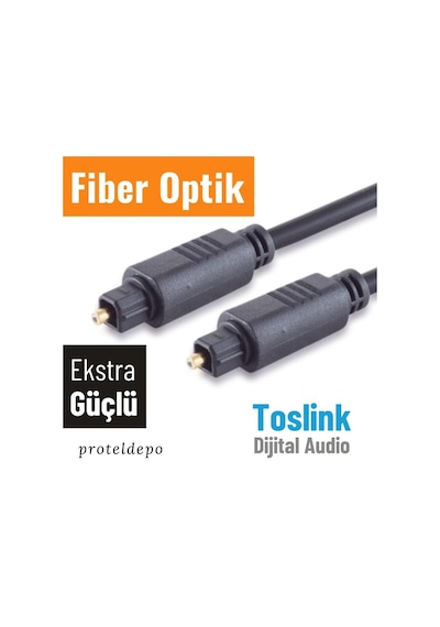 Irenis Fiber Optik Kablo Toslink Optik Ses Kablosu Ekstra Kalın 1.5 M