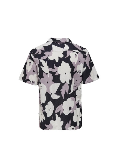 Only & Sons Onstrev Reg Ctn Lın Aop Ss Shırt Noos Erkek Pembe Kk Gömlek - 22025125 Pembe