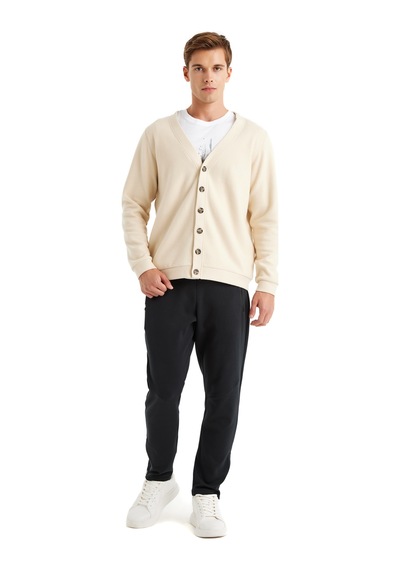 Blackspade Erkek Hırka 40597 - Krem