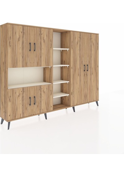 Arges Dolap 13 Raflı 6 Kapaklı 220x30x163 Çam-çam/aytaşı Çam-çam/aytaşı