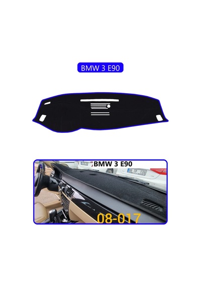 Bmw 3 E90torpido Koruma Halısı Mavi Kenar
