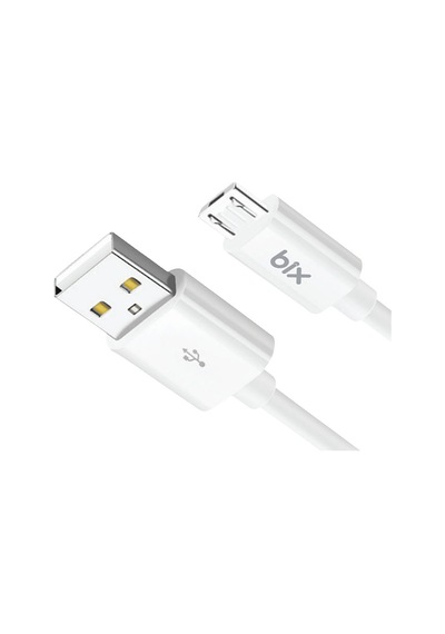 Bix BX100MW 3A Usb-a To Mıcro Usb Chargıng Kablo Beyaz