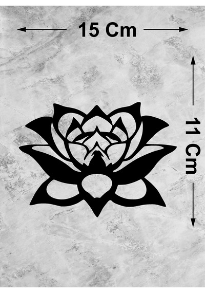 Sticker Usta Lotus Çiçeği Araba Laptop Duvar Folyo Sticker 00366 15X10 Cm