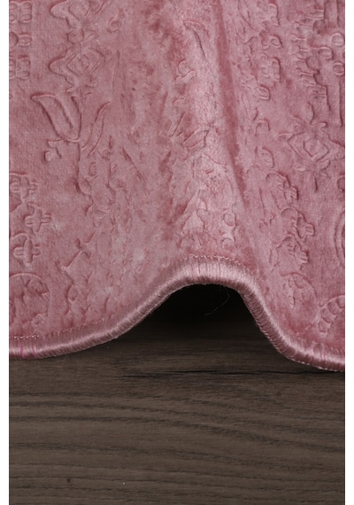 Nova Pudra Büyük Ebat 80x150 + 50x80 Cm 2'li Banyo Halısı Paspas Pembe