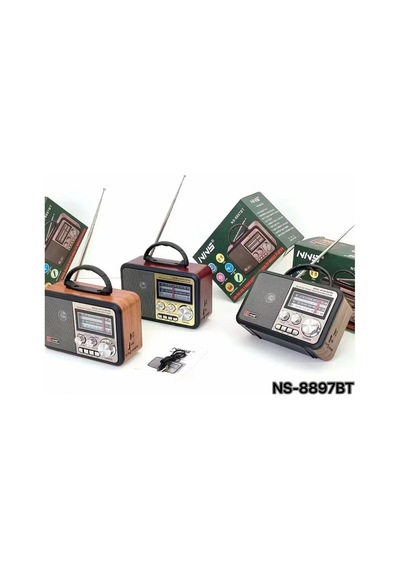 Nns Ns-8897 Orta Boy Retro, Nostaljik, Ahşap Tasarım Radyo 5570