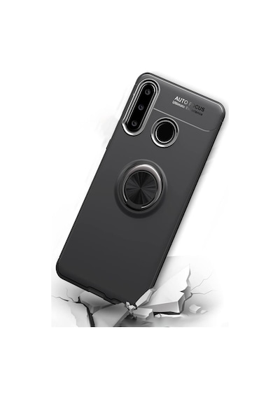 Huawei Y6p Uyumlu Kılıf Range Yüzüklü Silikon - Kırmızı
