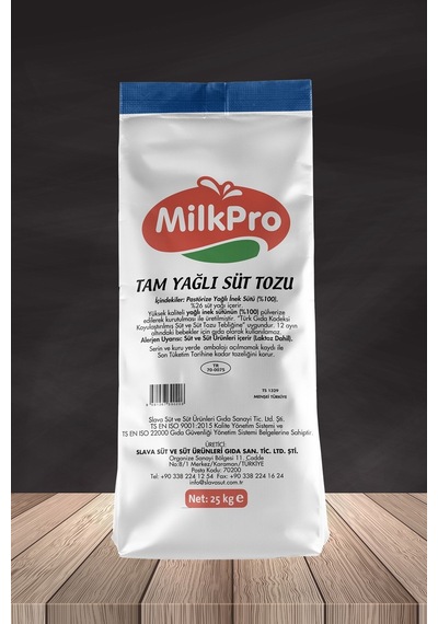 Milkpro Tam Yağlı Süt Tozu 25 Kg