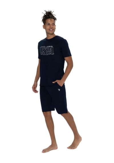 U.s. Polo Assn. 18903 Erkek Bisiklet Yaka Kısa Kol 3'lü Şortlu-uzun Pijama Takım Lacıvert U.s. Polo Assn. 18903 Erkek Bisiklet Yaka Kısa Kol 3'lü Şortlu-uzun Pijama Takım Lacıvert