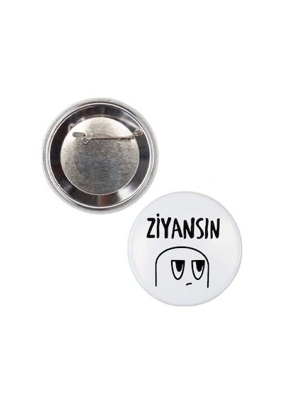 2'li Ziyansın Yazılı Özel Metal İğneli Rozet Diğer