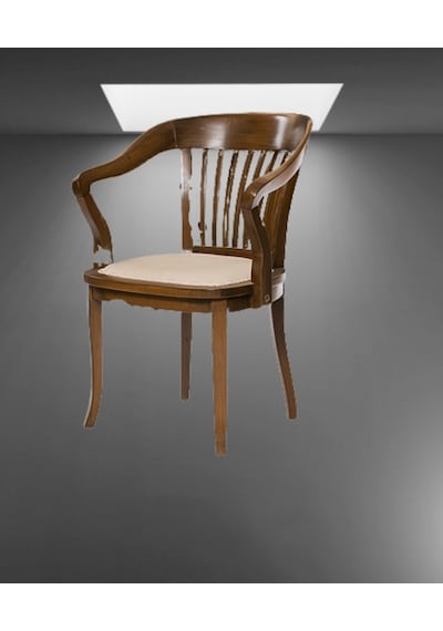 Bengimobilya Zus593 Atmaca Tam Kolçak Kayın Torna Retro Bambu Iskelet Sandalye